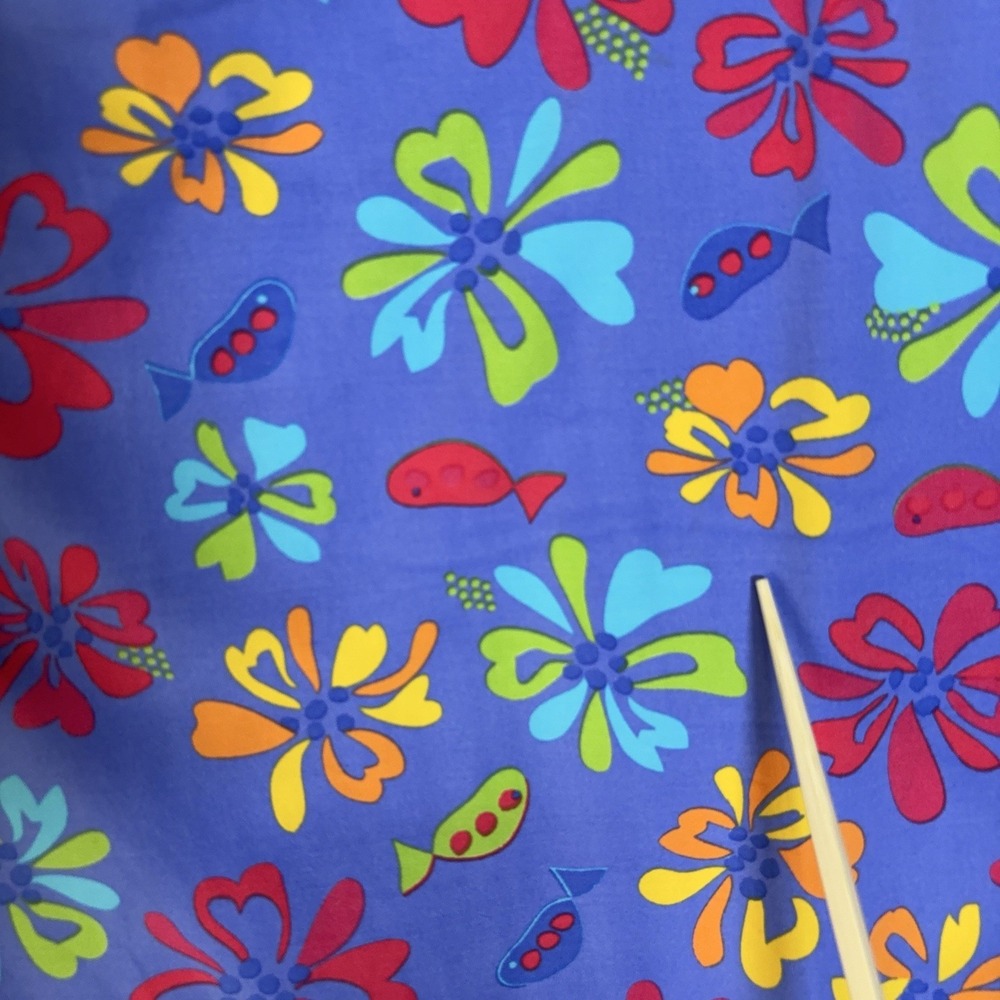 Fresh Produce Splash Skirt Womens Sz L Blue Floral Ruffle Unlined‎ Stretch - Picture 3 of 9